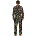 Multicolored Doodle Abstract Colorful Multi Colored Men s Long Sleeve Velvet Pocket Pajamas Set View4