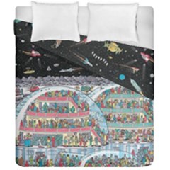 Abstract Painting Space Cartoon Duvet Cover Double Side (california King Size) by Grandong