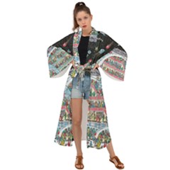 Abstract Painting Space Cartoon Maxi Kimono by Grandong