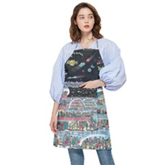 Abstract Painting Space Cartoon Pocket Apron by Grandong