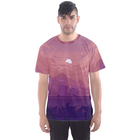 Aesthetic Pixel Art Landscape Men s Sport Mesh T-shirt by Sarkoni