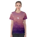 Aesthetic Pixel Art Landscape Women s Cotton T-Shirt View1