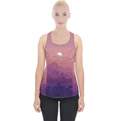 Aesthetic Pixel Art Landscape Piece Up Tank Top by Sarkoni