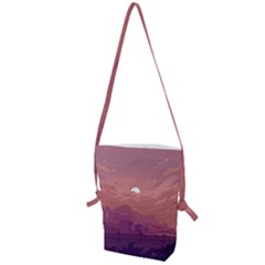 Aesthetic Pixel Art Landscape Folding Shoulder Bag by Sarkoni