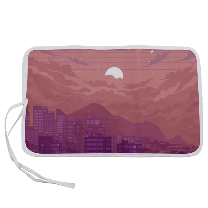 Aesthetic Pixel Art Landscape Pen Storage Case (L)