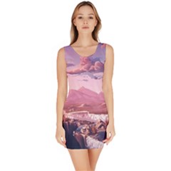 Aesthetic Landscape Vintage Cartoon Bodycon Dress by Sarkoni