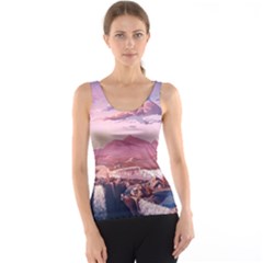 Aesthetic Landscape Vintage Cartoon Women s Basic Tank Top