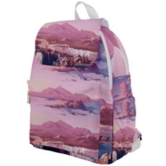 Aesthetic Landscape Vintage Cartoon Top Flap Backpack