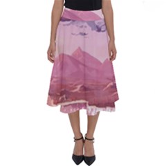 Aesthetic Landscape Vintage Cartoon Perfect Length Midi Skirt