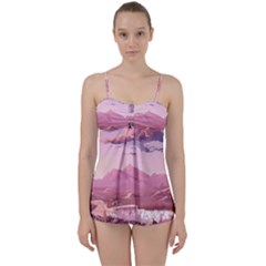 Aesthetic Landscape Vintage Cartoon Babydoll Tankini Set by Sarkoni