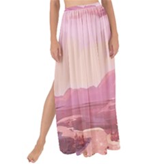 Aesthetic Landscape Vintage Cartoon Maxi Chiffon Tie-Up Sarong