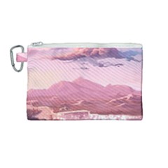 Aesthetic Landscape Vintage Cartoon Canvas Cosmetic Bag (Medium)