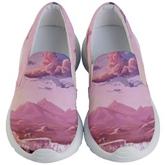 Aesthetic Landscape Vintage Cartoon Kids Lightweight Slip Ons