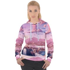 Aesthetic Landscape Vintage Cartoon Women s Overhead Hoodie