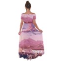 Aesthetic Landscape Vintage Cartoon Off Shoulder Open Front Chiffon Dress View2