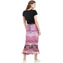 Aesthetic Landscape Vintage Cartoon Maxi Fishtail Chiffon Skirt View2