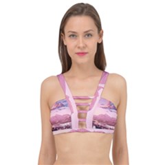 Aesthetic Landscape Vintage Cartoon Cage Up Bikini Top