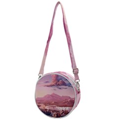 Aesthetic Landscape Vintage Cartoon Crossbody Circle Bag