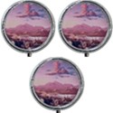 Aesthetic Landscape Vintage Cartoon Mini Round Pill Box (Pack of 3) View1