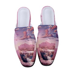 Aesthetic Landscape Vintage Cartoon Women s Classic Backless Heels