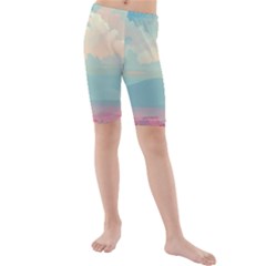 Anime Landscape Kids  Mid Length Swim Shorts by Sarkoni