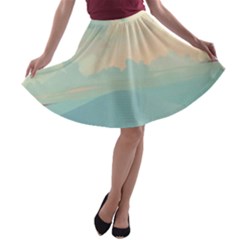 Anime Landscape A-line Skater Skirt by Sarkoni