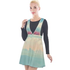 Anime Landscape Plunge Pinafore Velour Dress by Sarkoni