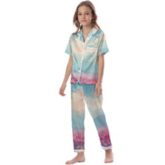 Anime Landscape Kids  Satin Short Sleeve Pajamas Set by Sarkoni