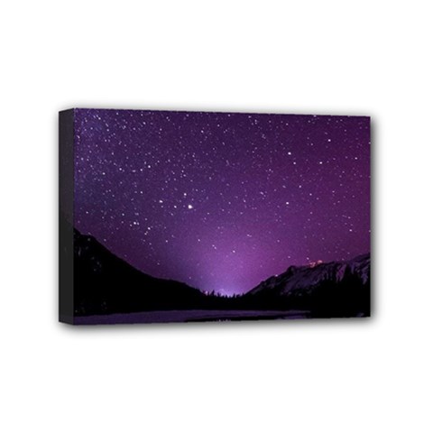 Dark Purple Aesthetic Landscape Mini Canvas 6  X 4  (stretched) by Sarkoni