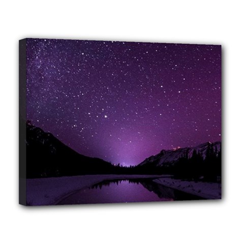 Dark Purple Aesthetic Landscape Canvas 14  X 11  (stretched) by Sarkoni