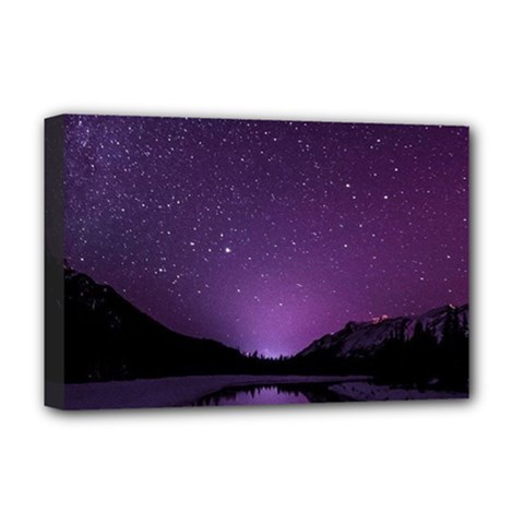 Dark Purple Aesthetic Landscape Deluxe Canvas 18  X 12  (stretched) by Sarkoni