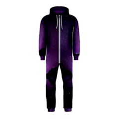 Dark Purple Aesthetic Landscape Hooded Jumpsuit (kids) by Sarkoni