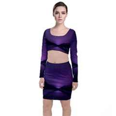 Dark Purple Aesthetic Landscape Top And Skirt Sets by Sarkoni