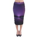 Dark Purple Aesthetic Landscape Velvet Midi Pencil Skirt View1