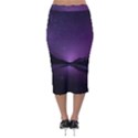 Dark Purple Aesthetic Landscape Velvet Midi Pencil Skirt View2