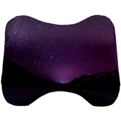 Dark Purple Aesthetic Landscape Head Support Cushion by Sarkoni