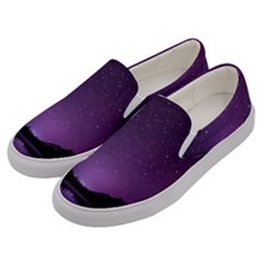 Dark Purple Aesthetic Landscape Men s Canvas Slip Ons by Sarkoni