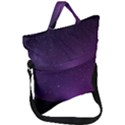 Dark Purple Aesthetic Landscape Fold Over Handle Tote Bag View1