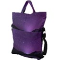 Dark Purple Aesthetic Landscape Fold Over Handle Tote Bag View2