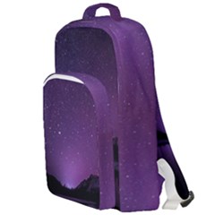 Dark Purple Aesthetic Landscape Double Compartment Backpack by Sarkoni