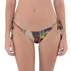 Library Aesthetic Reversible Bikini Bottoms by Sarkoni