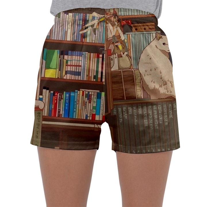 Library Aesthetic Sleepwear Shorts