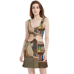 Library Aesthetic Velour Cutout Dress by Sarkoni