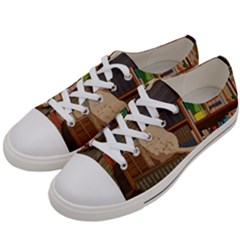 Library Aesthetic Men s Low Top Canvas Sneakers by Sarkoni