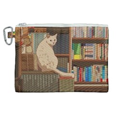 Library Aesthetic Canvas Cosmetic Bag (xl) by Sarkoni