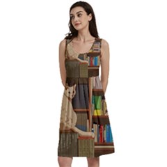 Library Aesthetic Classic Skater Dress by Sarkoni