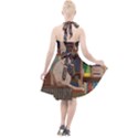 Library Aesthetic Halter Party Swing Dress  View2