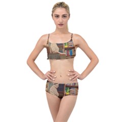 Library Aesthetic Layered Top Bikini Set by Sarkoni