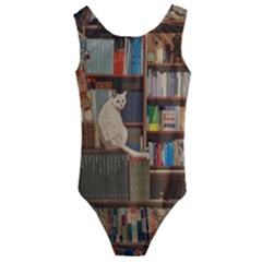 Library Aesthetic Kids  Cut-out Back One Piece Swimsuit by Sarkoni