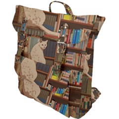 Library Aesthetic Buckle Up Backpack by Sarkoni